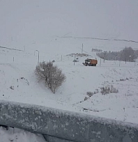 Kızıldağ'da kar etkili oldu