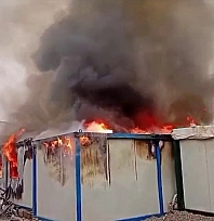 Konteynerde çıkan yangın korkuttu