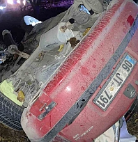 Malatya Elazığ yolunda kaza: Otomobil kayısı bahçesine uçtu: 1 yaralı