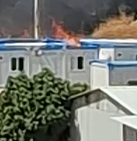 Kopan elektrik tellerinden çıkan kıvılcım yangına neden oldu