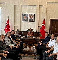 Başkan Cengiz, Kaymakam Bayguş'u ziyaret etti