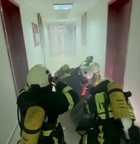 KYK yurtlarında yangın tatbikatı gerçeği aratmadı