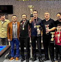 Malatya'da 3 bant bilardo heyecanı: 42 sporcu kıyasıya yarıştı