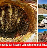 Malatya'da 310 kovanda bal hasadı: Geleneksel toprak kovanlarla üretiliyor