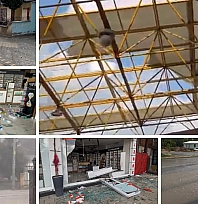 Malatya'da 5 dakikalık fırtına: MAŞTİ'nin çatısı uçtu!