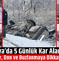 Malatya'da 5 Günlük Kar Alarmı: Kar, Don ve Buzlanmaya Dikkat…