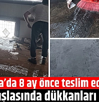 Malatya'da 8 ay önce teslim edilmişti: Altay Kışlasında dükkanları su bastı