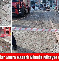 Malatya'da aylar sonra hasarlı binada nihayet önlem alındı!   