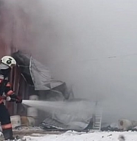 Malatya'da şantiyede korkutan yangın