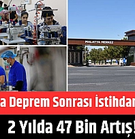 Malatya'da Deprem Sonrası İstihdam Rekoru: 2 Yılda 47 Bin Artış!