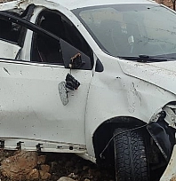 Malatya'da direksiyon hakimiyetini kaybeden sürücü şarampole yuvarlandı