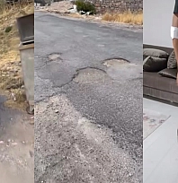 Malatya'da doldurulmayan çukurlar tehlike oluşturuyor!!