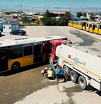 Malatya'da gerçeği aratmayan kaza tatbikatı: Otobüs ve tanker çarpıştı