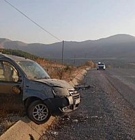 Malatya'da hafif ticari araç su kanalına çarptı: 1 yaralı