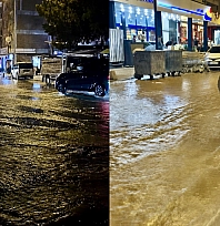 Malatya'da içme suyu borusu patladı! Cadde göle döndü