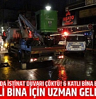 Malatya'da istinat duvarı çöktü! 6 katlı bina boşaltıldı. Riskli bina için uzman gelmedi...