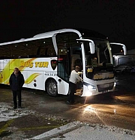 Malatya'da kar yağışı seferleri durdurdu