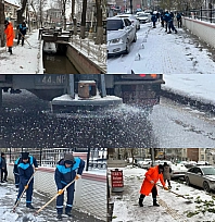 Malatya'da Karla Mücadele Aralıksız Devam Ediyor