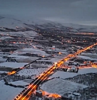 Malatya'da kış sessizliği dron görüntüleriyle birleşti