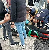 Malatya'da kavşakta kaza: Motosiklet sürücüsü ağır yaralandı