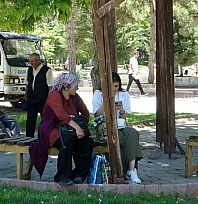 Sıcaktan kaçan Malatyalılar çareyi ağaç gölgelerinde buldu
