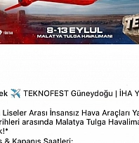 Malatya'da TEKNOFEST heyecanı: İHA yarışının tarihi belli oldu