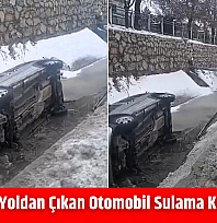 Malatya'da Yoldan Çıkan Otomobil Sulama Kanalına Uçtu