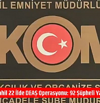 Malatya dahil 22 ilde DEAŞ operasyonu: 92 şüpheli yakalandı