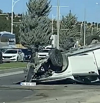 Malatya-Elazığ kara yolunda kaza! Otomobil ters döndü: 1 yaralı