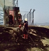 Malatya-Elazığ yolunda korkutan yangın! Baz istasyonu alev alev yandı