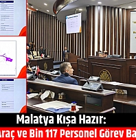 Malatya Kışa Hazır: 269 Araç ve Bin 117 Personel Görev Başında