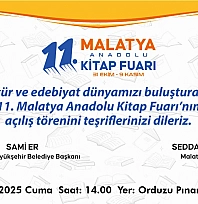 Malatya Kitap Fuarı kapılarını açıyor!