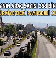 Malatya'nın araç sayısı 258 bine ulaştı! Türkiye'deki payı belli oldu