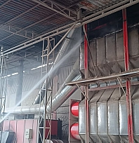 Mısır kurutma tesisinde yangın