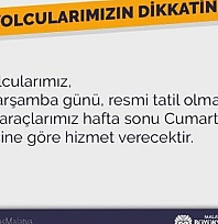 MOTAŞ'tan Duyuru: 29 Ekim Sefer Saatleri Değişti!