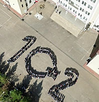 Öğrencilerden Cumhuriyetin 102. yılına anlamlı koreografi