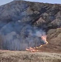 Oltu'da örtü yangını korkuttu