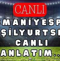 Osmaniyespor- Yeşilyurtspor maçı canlı anlatım