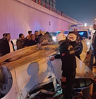 Otomobil devrildi: 3 yaralı