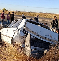 Otomobil şarampole girdi: 2 yaralı