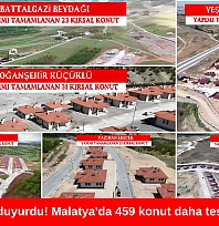 Seddar Yavuz duyurdu! Malatya'da 459 konut daha teslim edilecek…