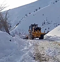Siirt'te karla kaplı yollar açıldı