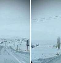 Sincik-Malatya Yolu Beyaza Büründü: Kar Erken Geldi