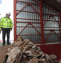 Kentin en büyük taş ocağında üretim başladı