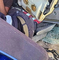 Tır devrildi: 1 yaralı