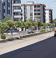 Üçüncü çevre yolunda asfalt çalışması yapılıyor