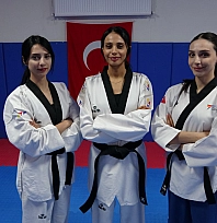 Vakit geçirsinler diye salona götürdüğü 3 kızı milli tekvandocu oldu