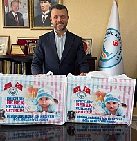 Yeni doğan bebeklere Belediye'den anlamlı hediye