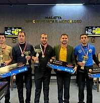 Yeşilyurt'ta Ödüllü 3 Bant Bilardo Turnuvası Tamamlandı