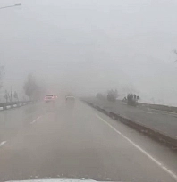 Yoğun sis ve sağanak etkili oldu